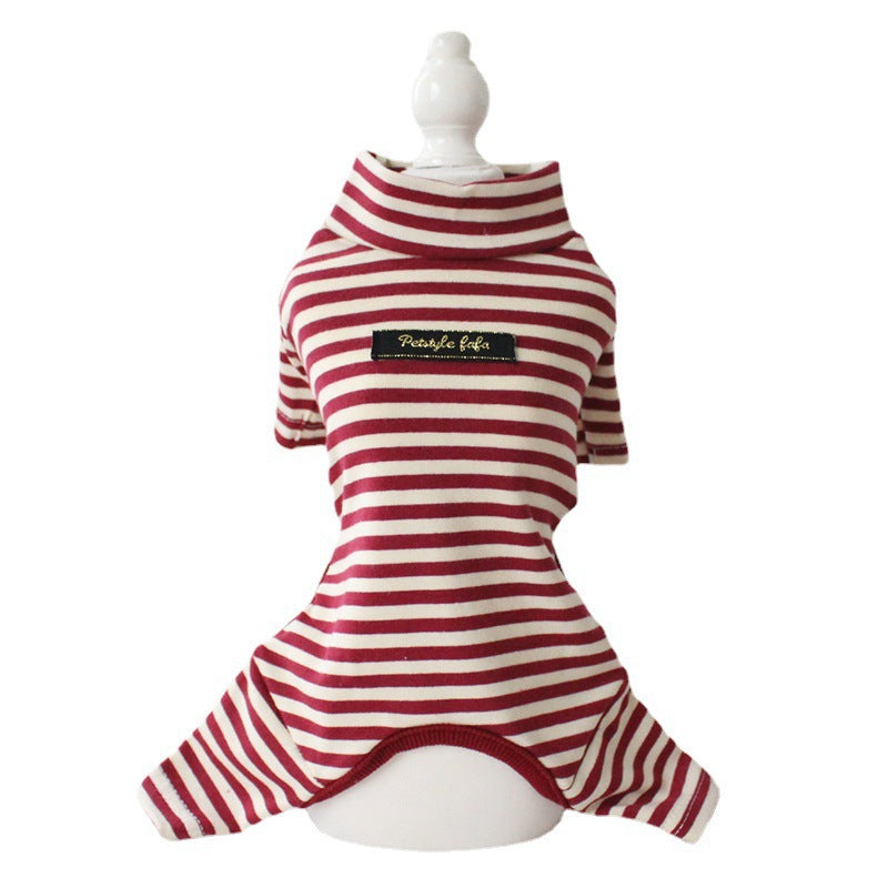 Leggings pour animaux de compagnie rayés en coton de huit couleurs