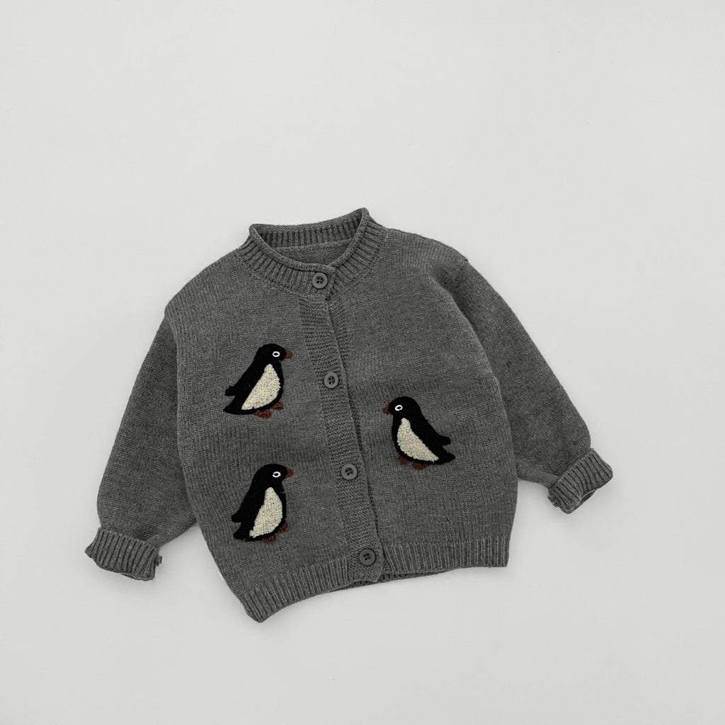 Top brodé en tricot épais pour jeunes enfants