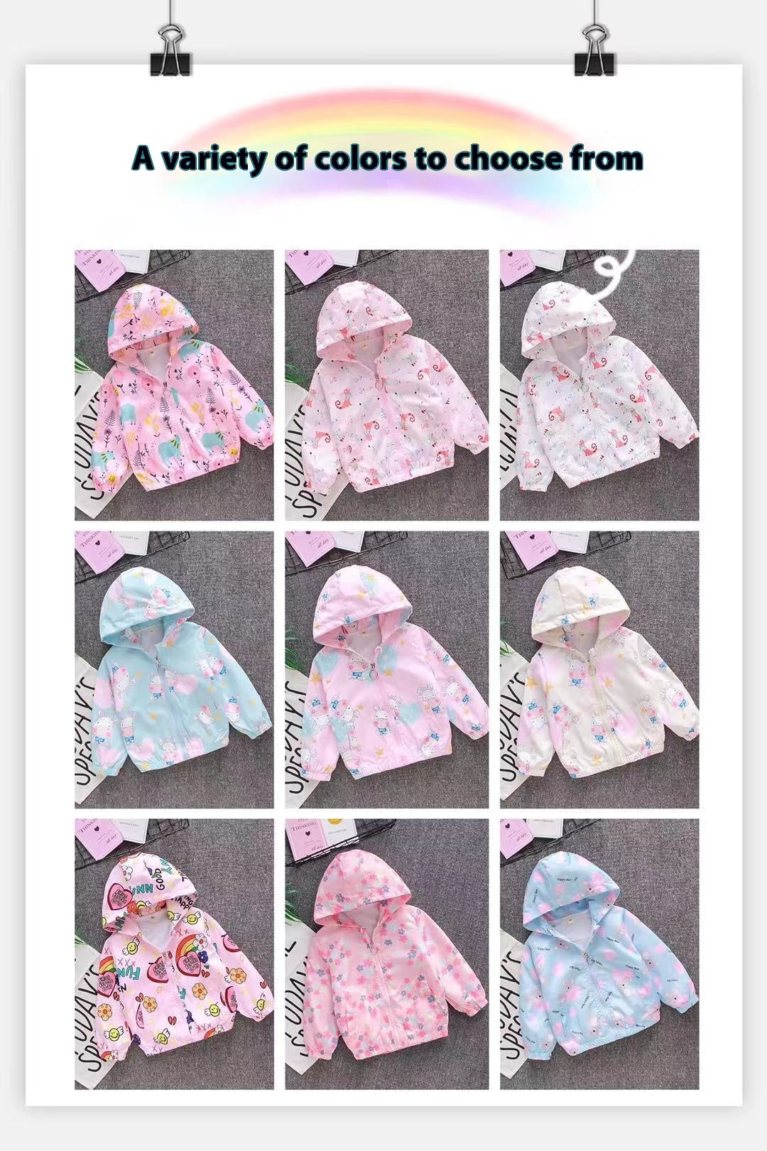 Veste de dessin animé imprimée pour filles