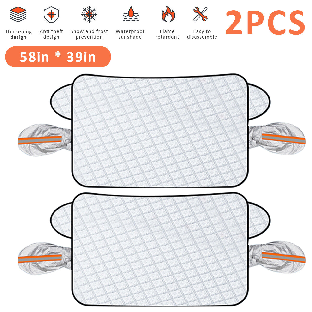 Pare-brise universel de voiture Couverture de neige Protecteur de givre magnétique hiver