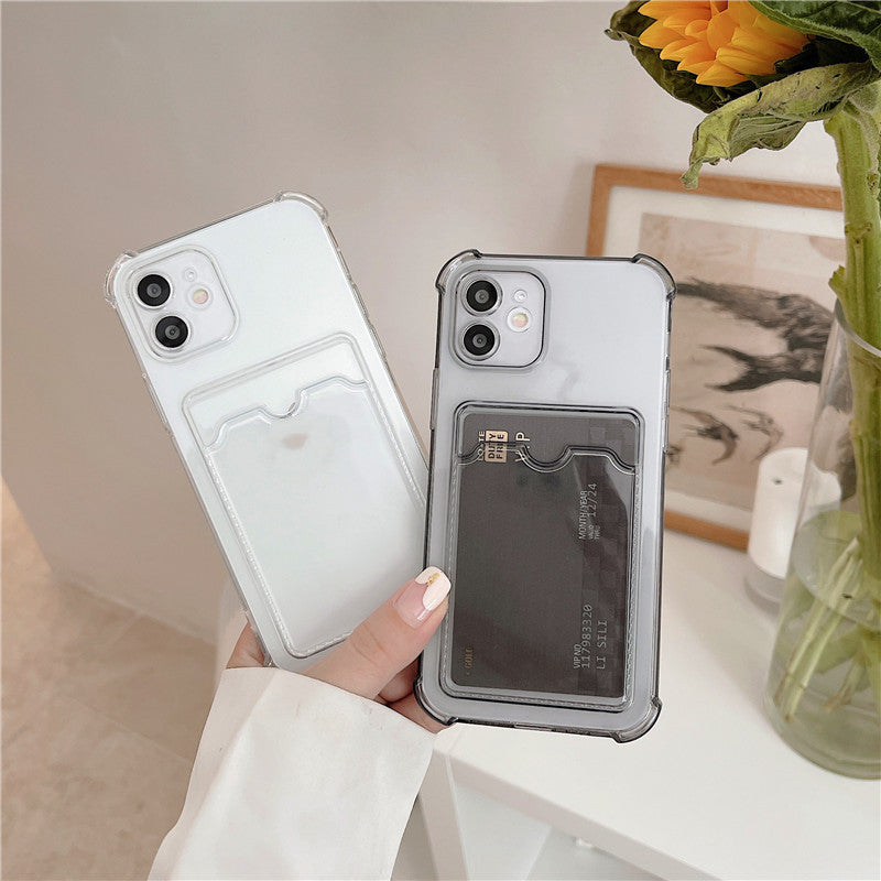 Coque de téléphone simple et transparente en silicone souple résistant à la chute