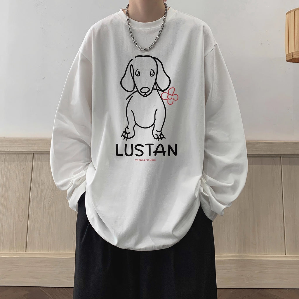T-shirt à manches longues imprimé pour chiot de dessin animé