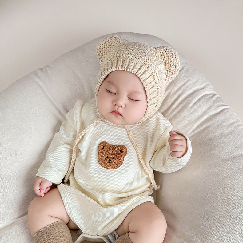 Chapeau de protection de l'oreille pour bébé mignon coréen