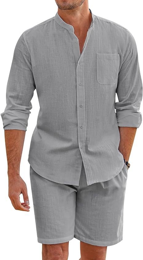 Chemise à manches longues à manches longues confortable en coton doublé pour homme