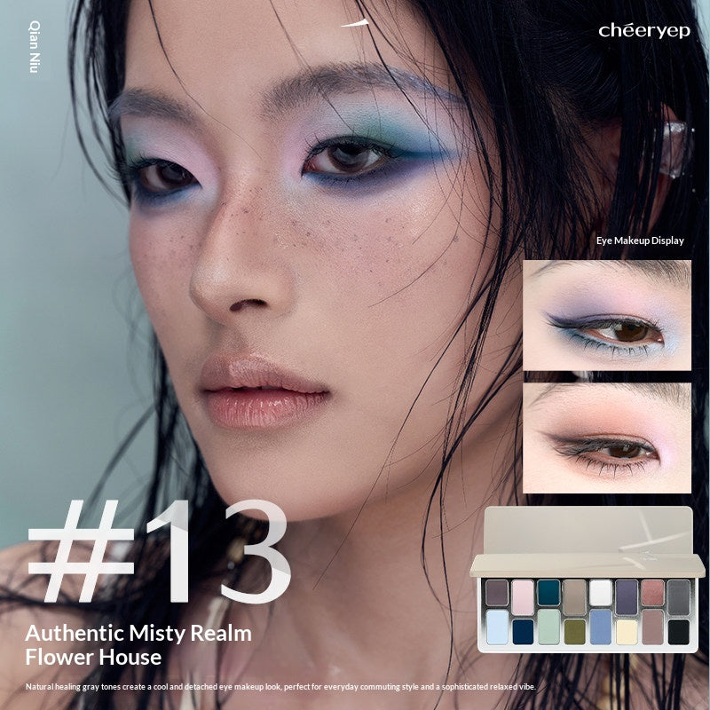 Palette à paupières de 16 couleurs Matte et finitions Shimmer pour Cosplay
