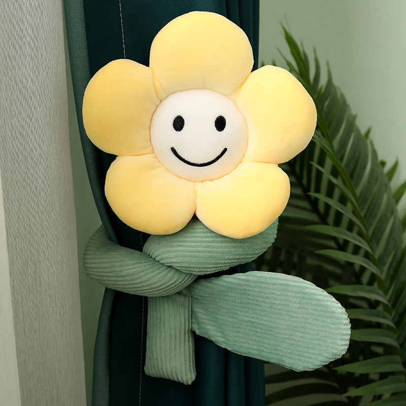 Poupée Cute Cartoon Sunflower Rideau Buckle Plush