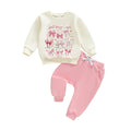 Fashionable Girls' Western Style Sweatshirt Set