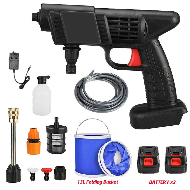 2 batterie sans fil portable voiture de lavage haute pression Jet de lavage d'eau