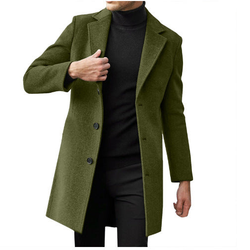 Vêtements de dessus en laine à manches longues pour hommes