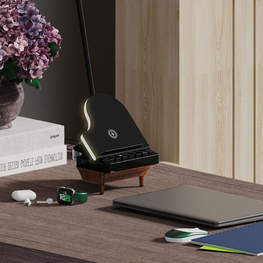 Haut-parleur Bluetooth multifonction 3 en 1 chargeur sans fil avec support de téléphone mobile
