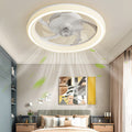 Eventail invisible avec télécommande et onduleur pour chambre à coucher et salon plafond lumière