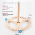 Bell Tournable Bird Toy-Wood Color-21 * 20cm-1 pièce