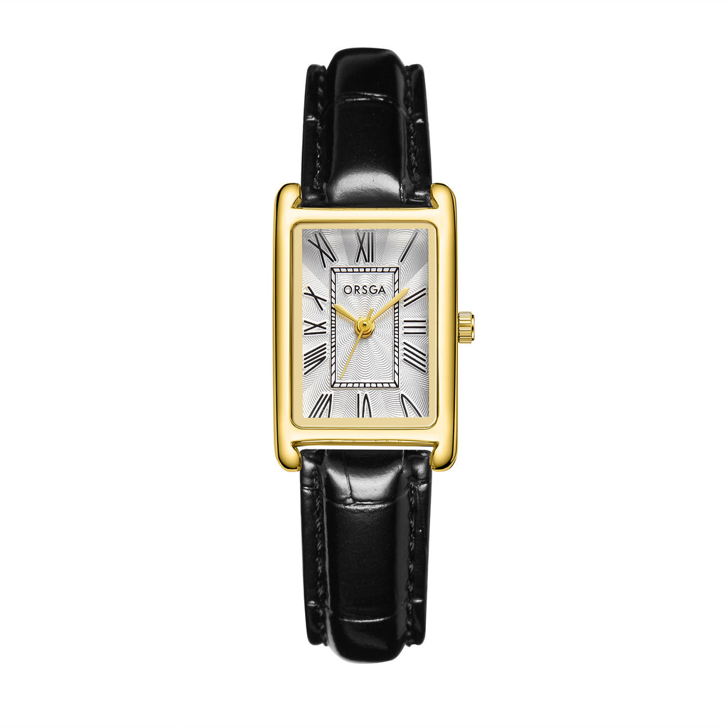 Montre Quartz en acier carré pour femmes mode