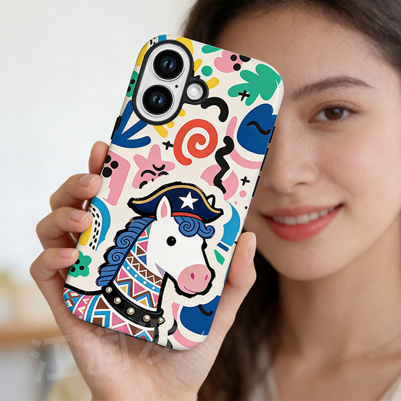Caricature créative Étui de téléphone en silicone