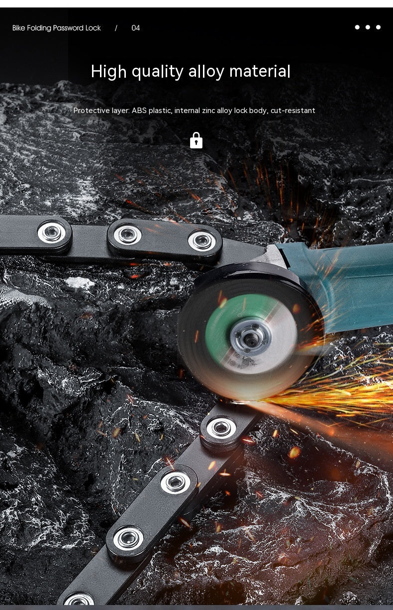Vélo Fliplock Password Portable Highway Véhicule Lock Équipement