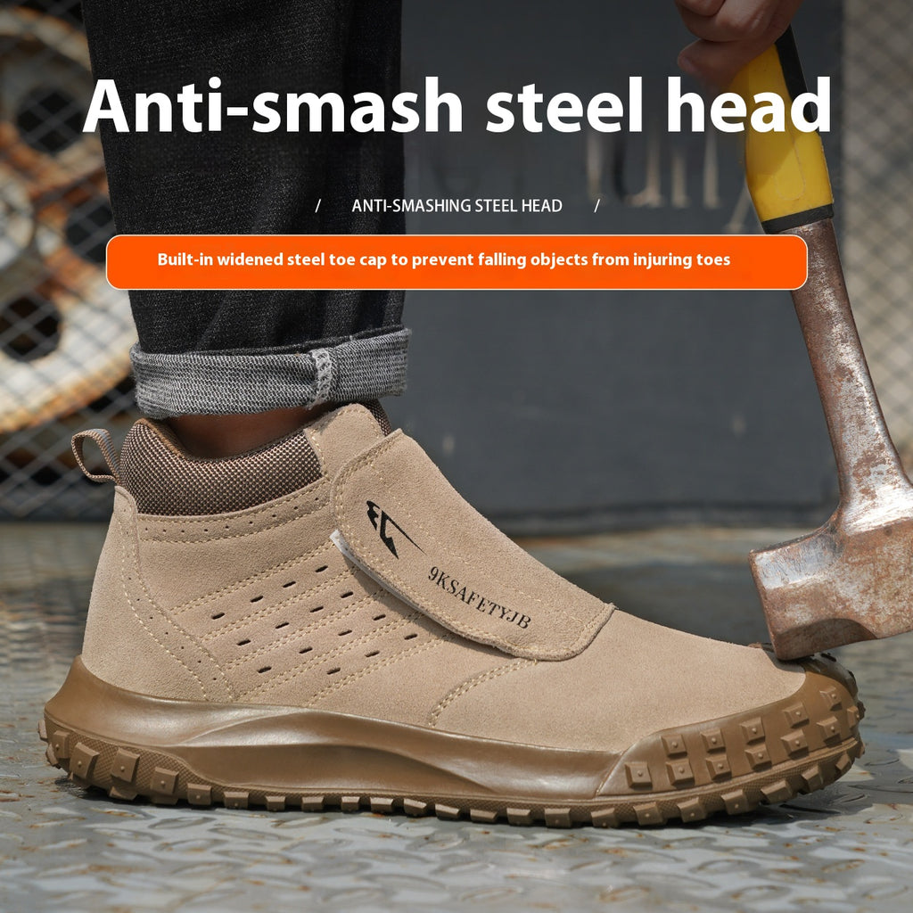 Chaussures de protection du travail de soudeur léger quatre saisons