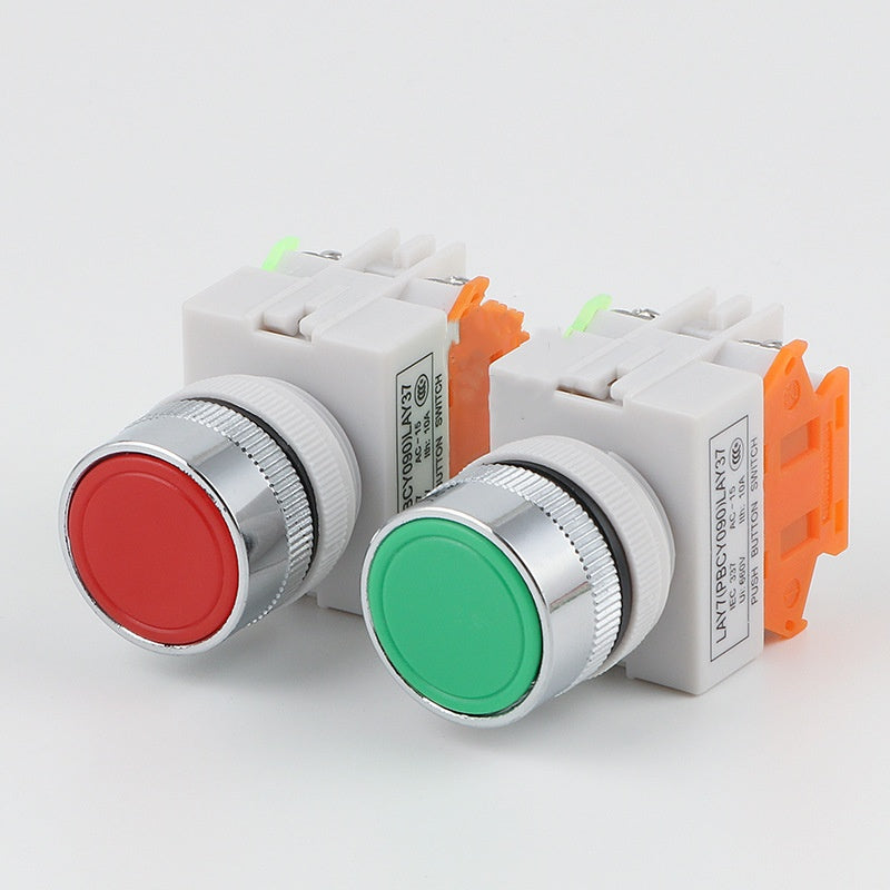 Bouton plat portable avec verrouillage automatique