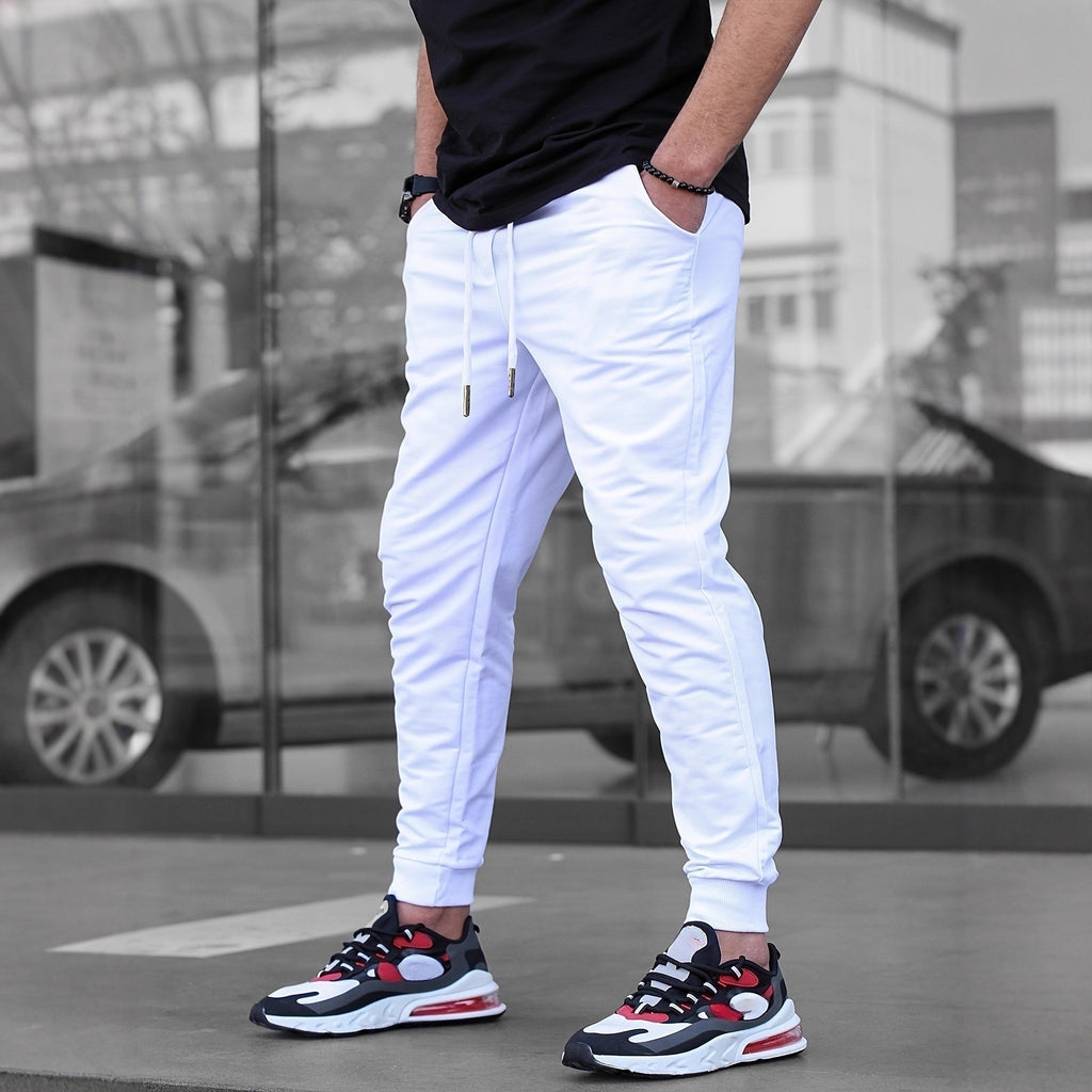 Casual Sporty Lightweight Respirant style américain Pantalons Slim-fit de couleur unie