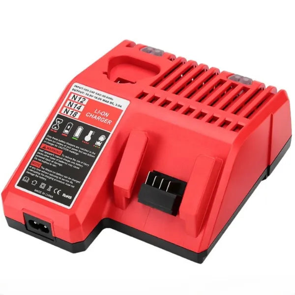 Chargeur de batterie rapide 3A pour Milwaukee M12 M18 12V-18V Outils au lithium-ion