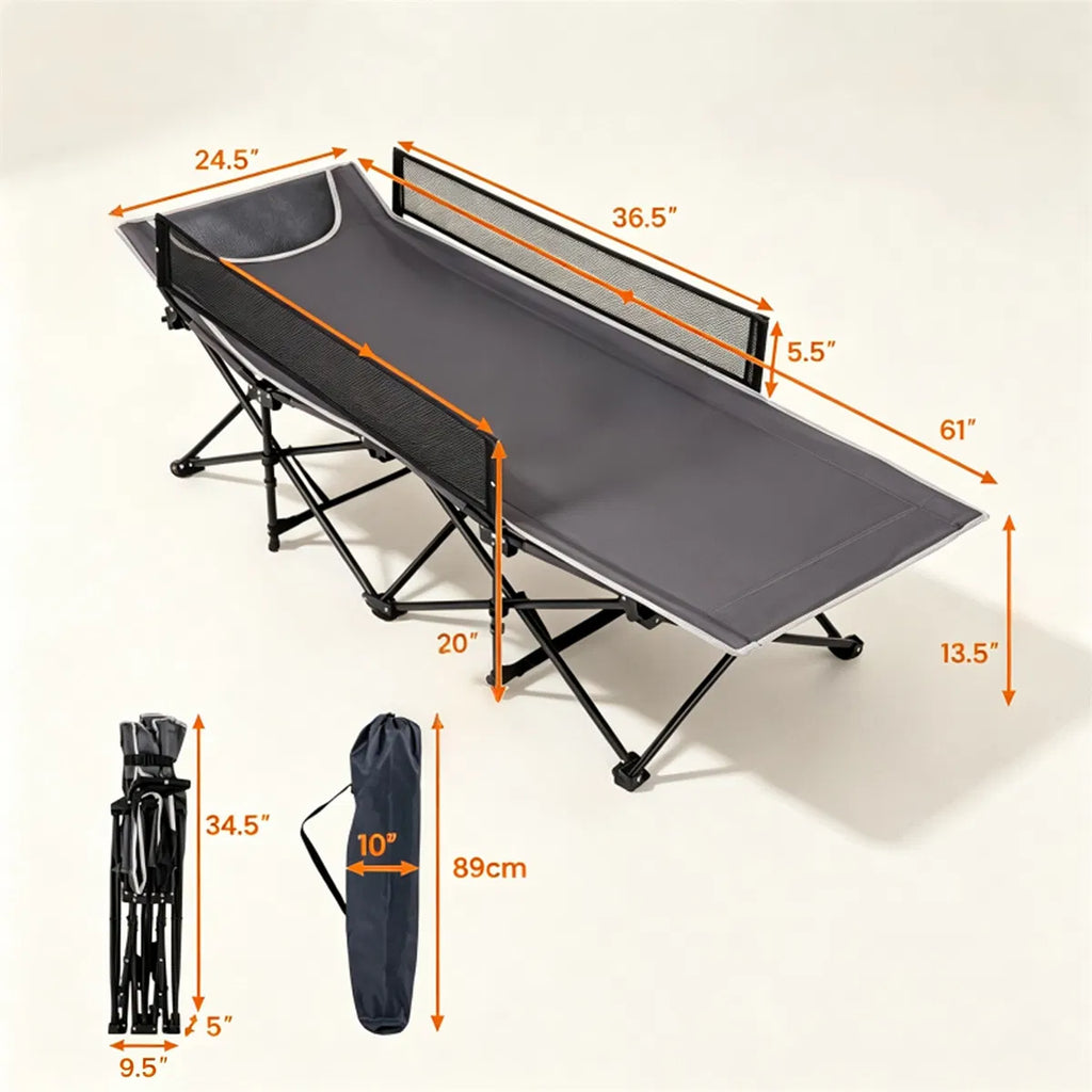 Lit de camping sans assemblage gris Portable pour tout-petit