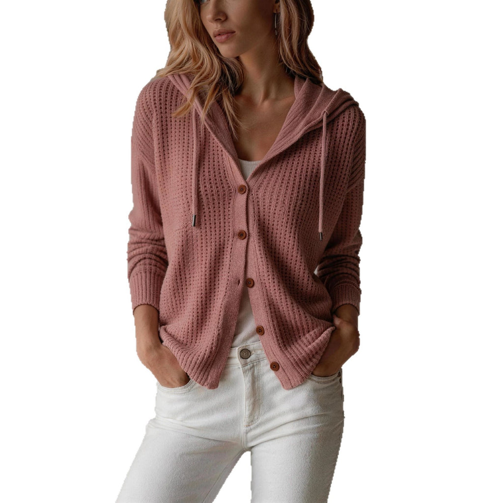 Manteau de cardigan à capuchon pour femmes