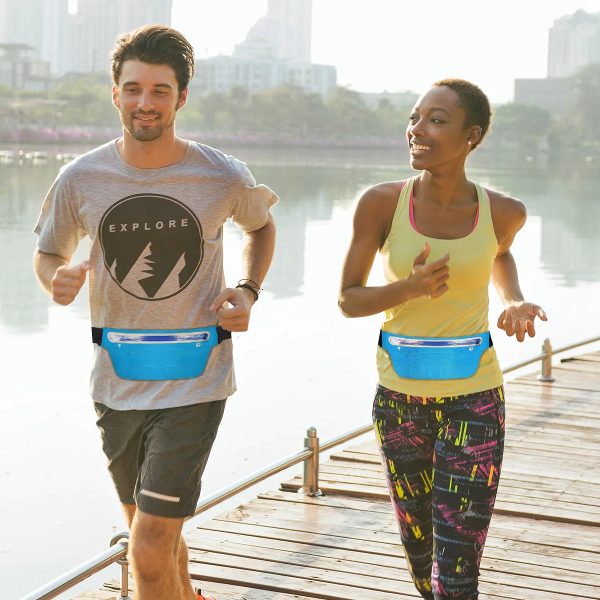 Unisex Sport Waist Pack Running Belt Bag Pouch Ajustable Bounce Free Sweat-Proof Lightwei
