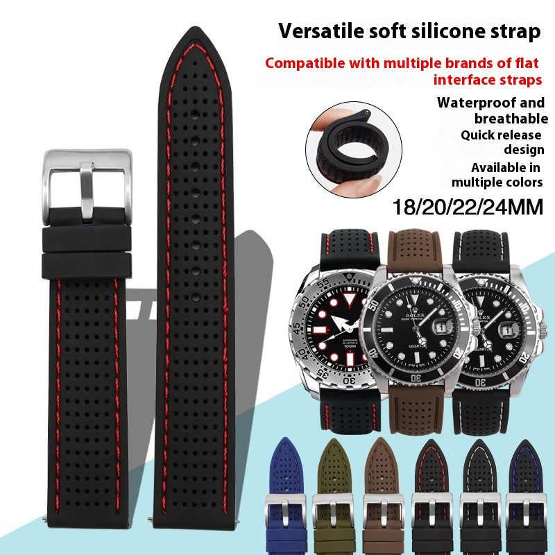 Convient pour la bande de montres avec la sangle de silicone de ligne