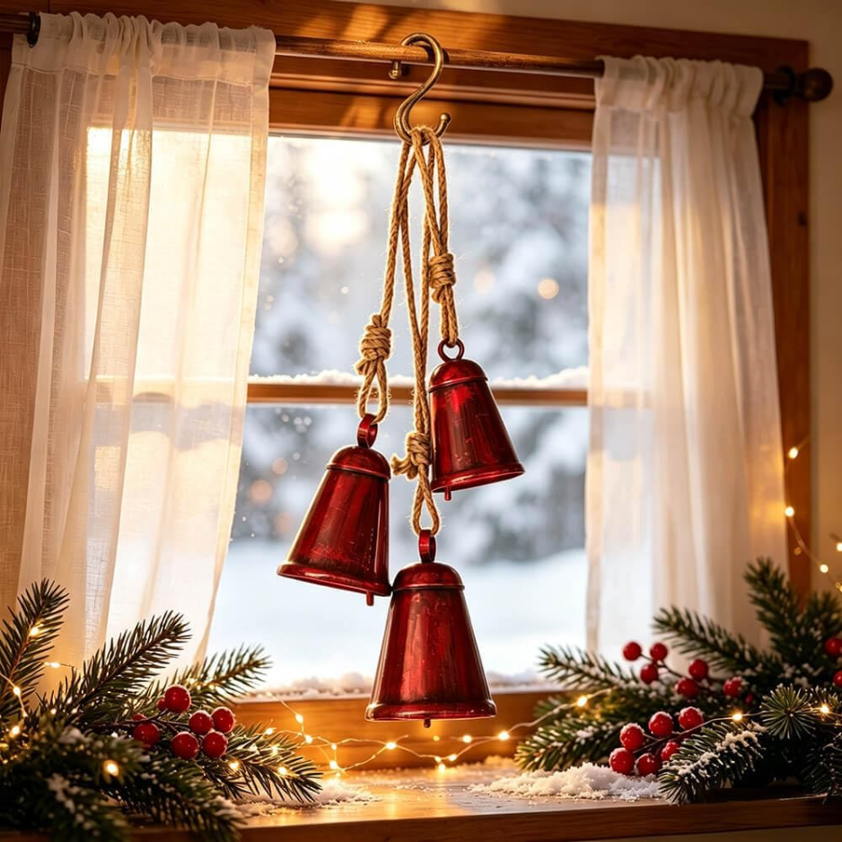 3PCS cloches de Noël rouges