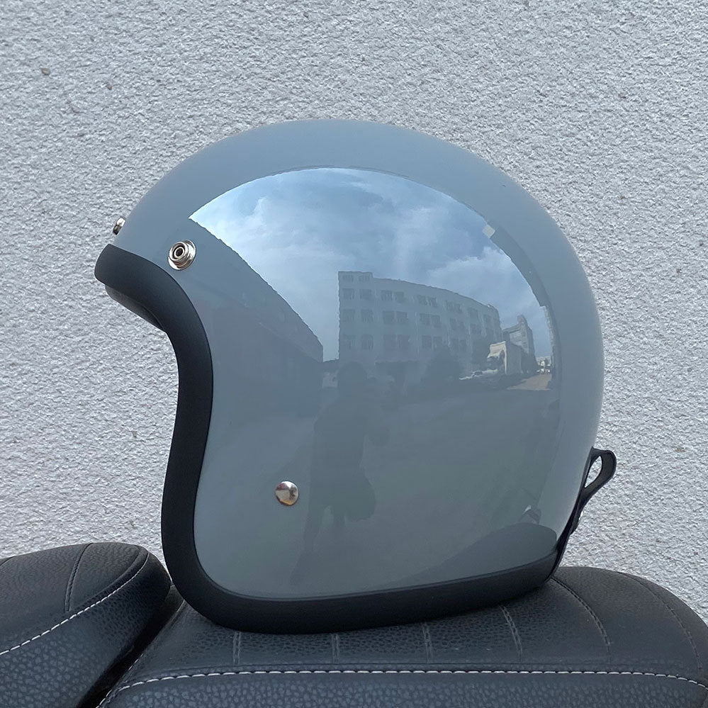 Casque Half Casque Retro Casque de moto FRP