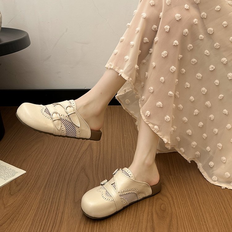 Plateforme Femmes Mesh Fermé Toe Birkenstock Style Mules