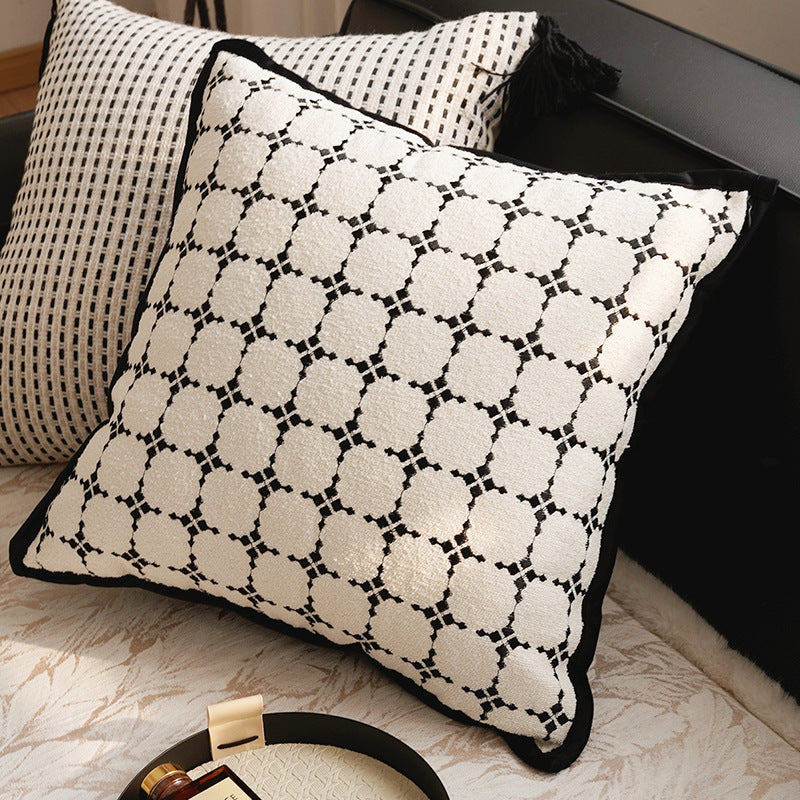 Moyen-Century Français-Style Brown Salon Canapé Couverture oreiller