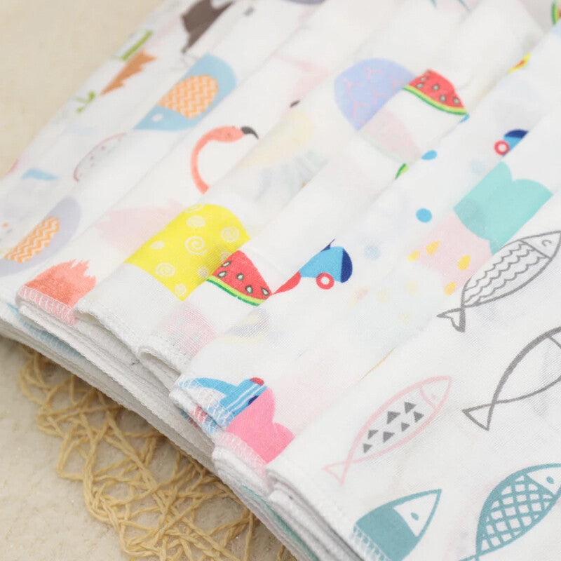 10 X bébé Gauze Muslin Square nouveau-né bain de coton laver mou mouchoir
