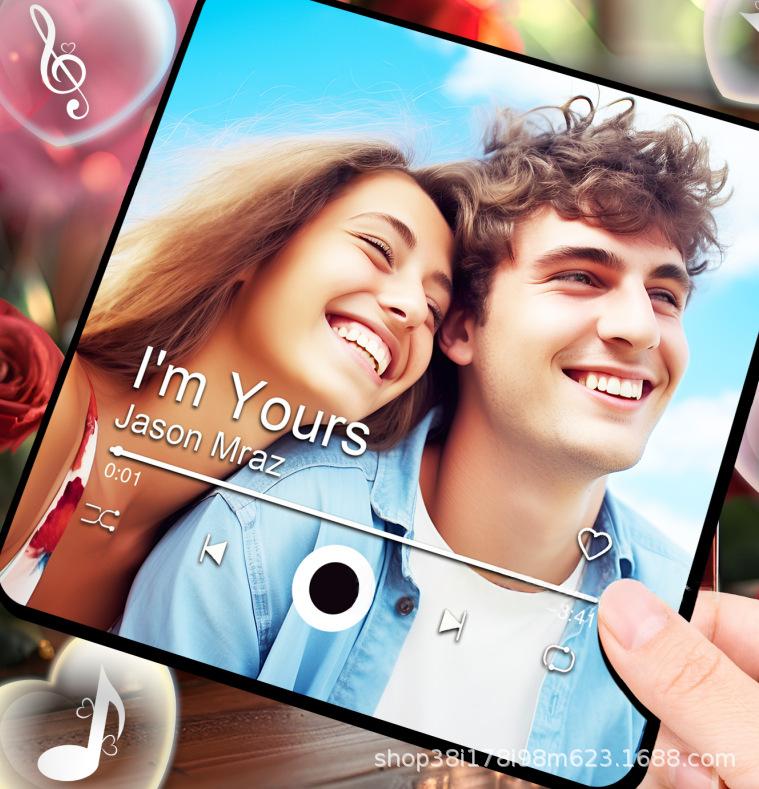 Magnet de réfrigérateur musical personnalisé avec cadeau Bluetooth