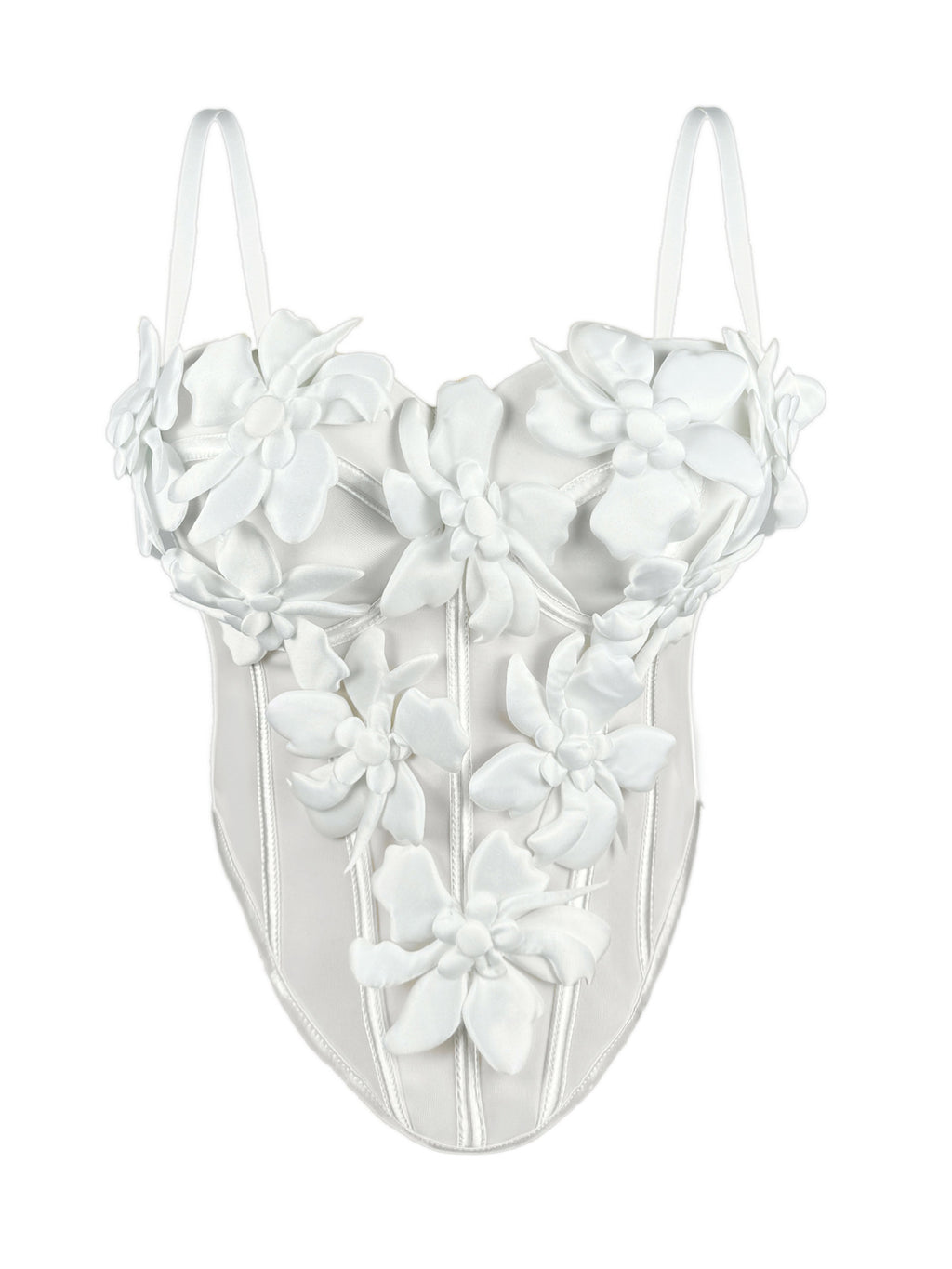 Europe et États-Unis Camisole de fleurs tridimensionnelle Top Slim-fit Pure Desire St