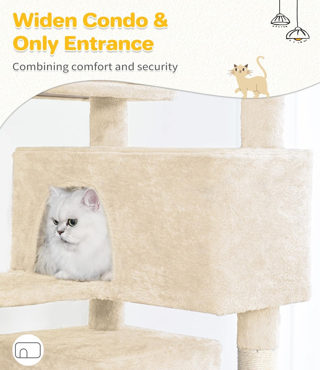 Arbre de chat multicouche de 56 pouces