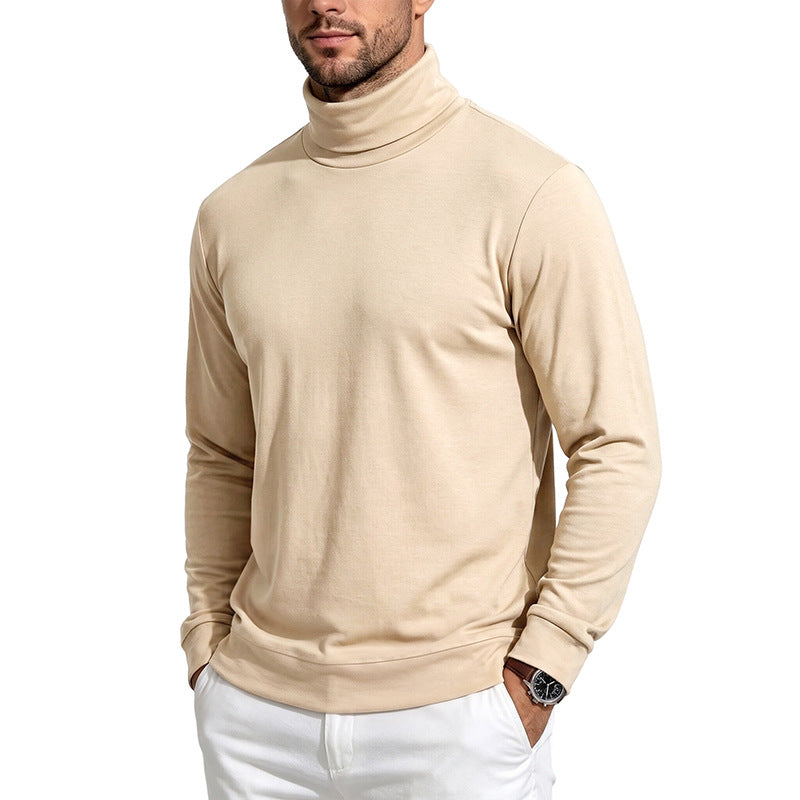 Simple polaire en laine souple polyvalente avec col tortueux et manches longues
