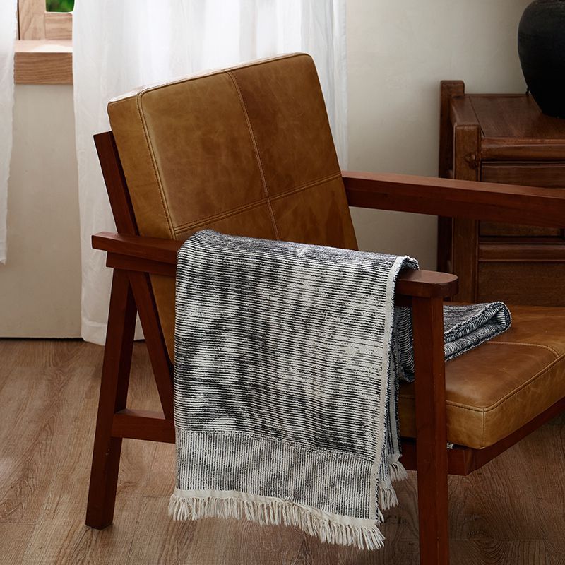 Couverture en coton tissée avec une Texture laine Couverture multifonctionnelle