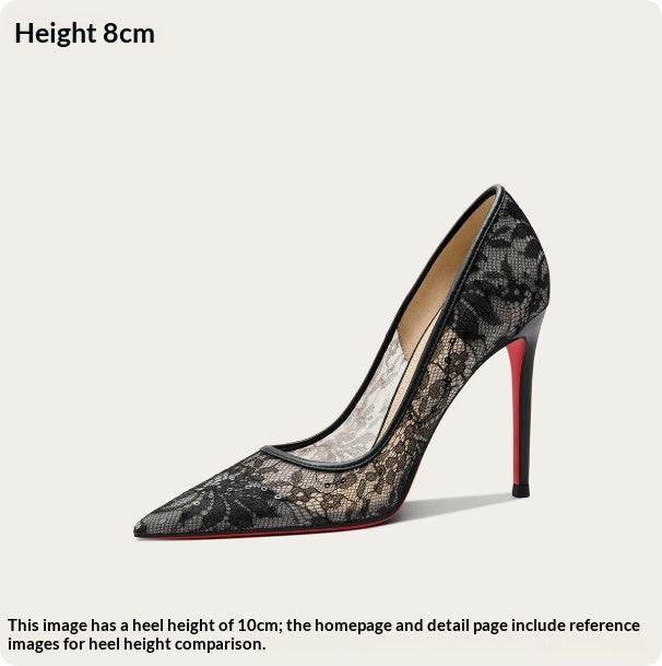 Talons hauts en dentelle pour femmes de plus grande taille