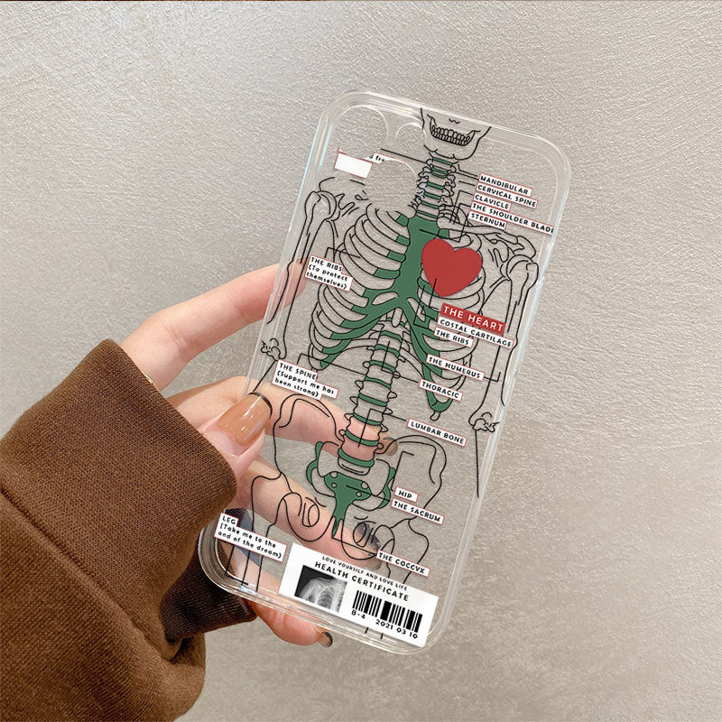 Crâne Transparent Étui de protection pour téléphone tout inclus