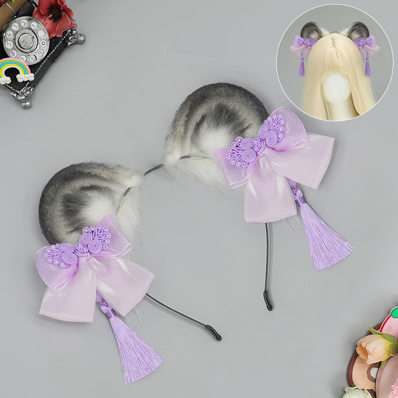 Style ancien Han vêtements chinois Tassel Lolita style chinois Panda animaux oreilles bande