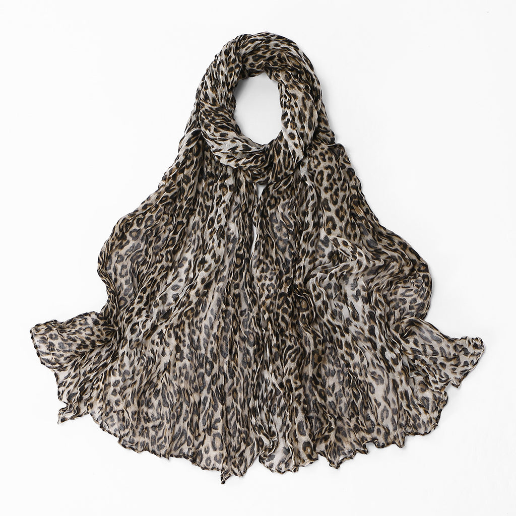 Twisted-pattern coton-lin longue écharpe femmes Vêtements de dessus Châl