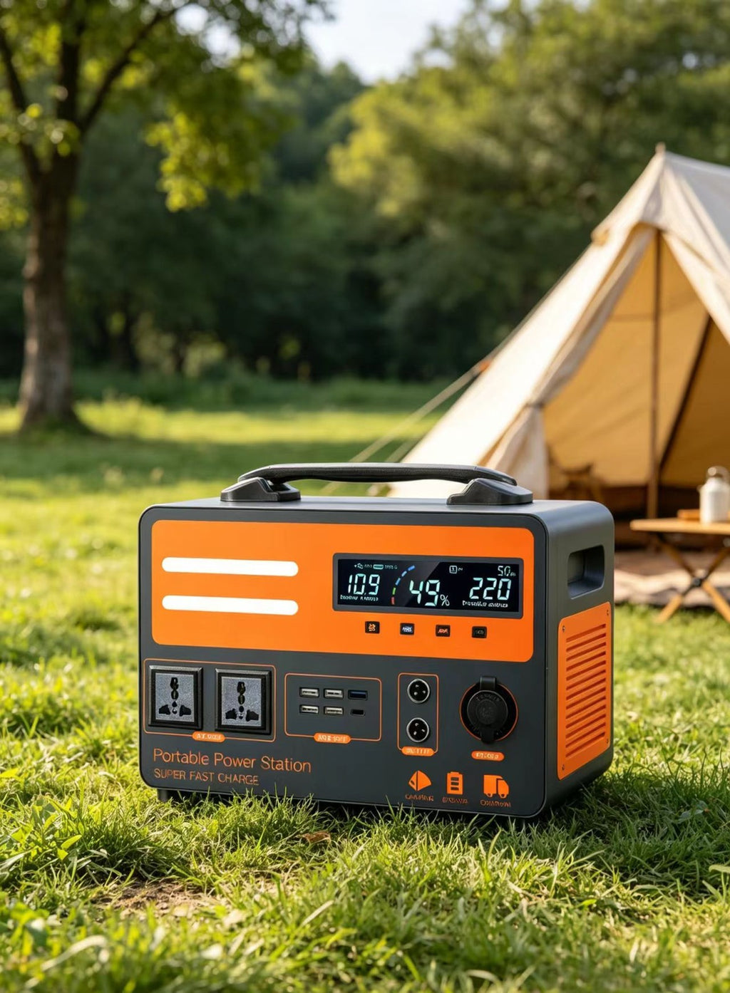 800W Centrale solaire portable 230V AC DC alimentation du générateur USB 700Wh