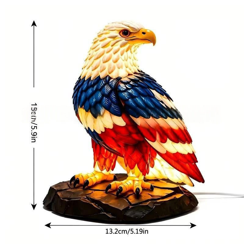 Lampe de table Eagle couleur drapeau américain