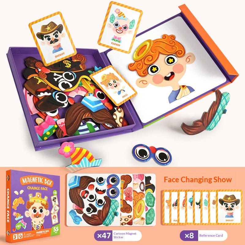 Princess and Prince Dress-Up Sticker Book Polyvalent Magnetic Dress-Up Game