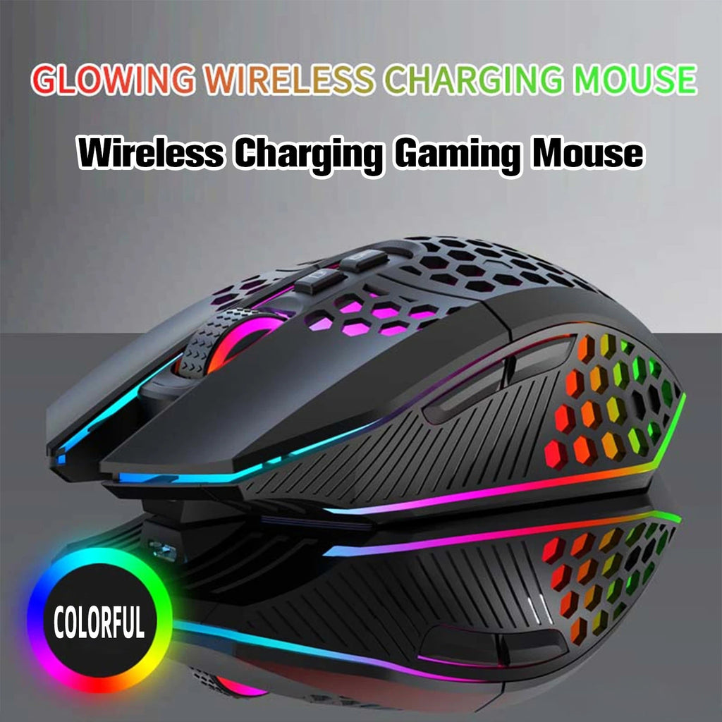 T500 Hole Mouse 24G Souris sans fil rechargeable illuminée
