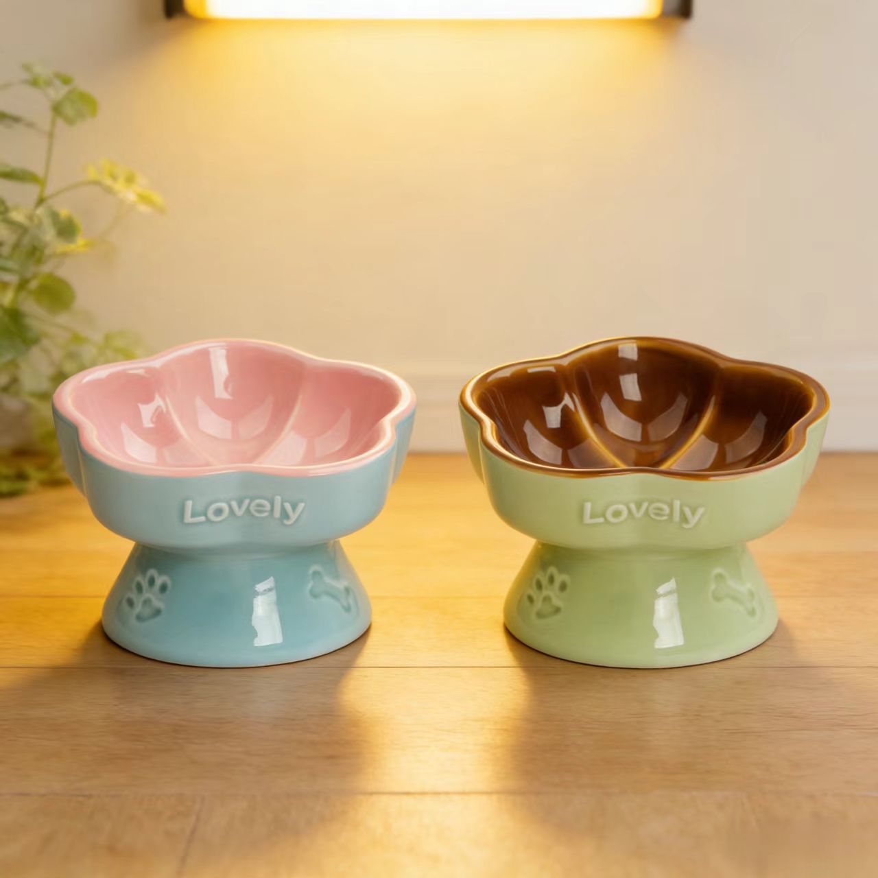 Céramique Élevé Pet Bowl pour chiens moyens à grands