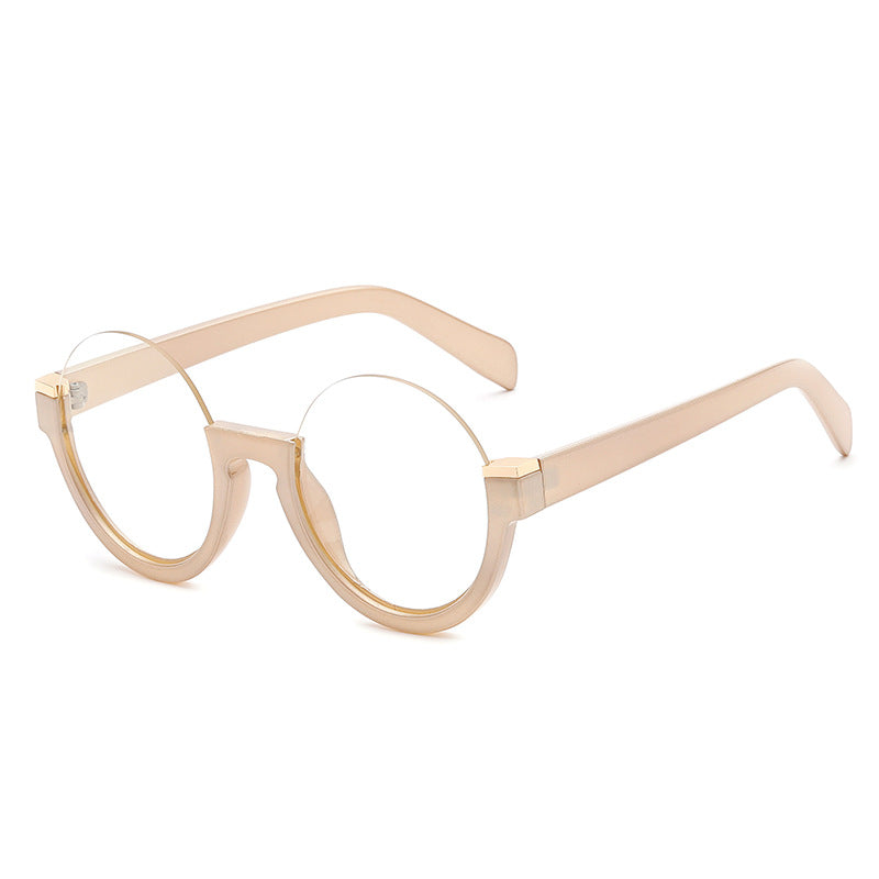 Lunettes de soleil tendance semi-imprimées avec protection contre la lumière bleue