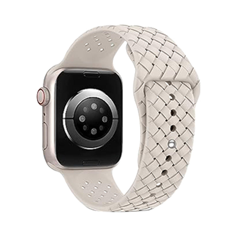 Bracelet de montre en silicone motif tissé