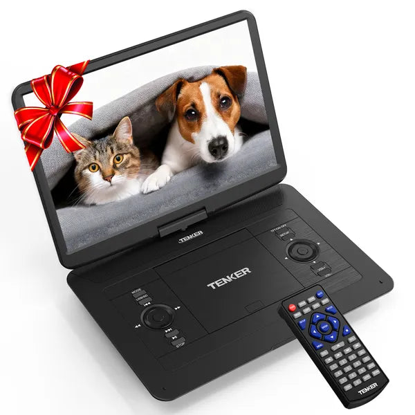 Lecteur DVD portable 17.9" écran pivotant HD 15.6" 6 heures 5000mAh batterie rechargeable Remo