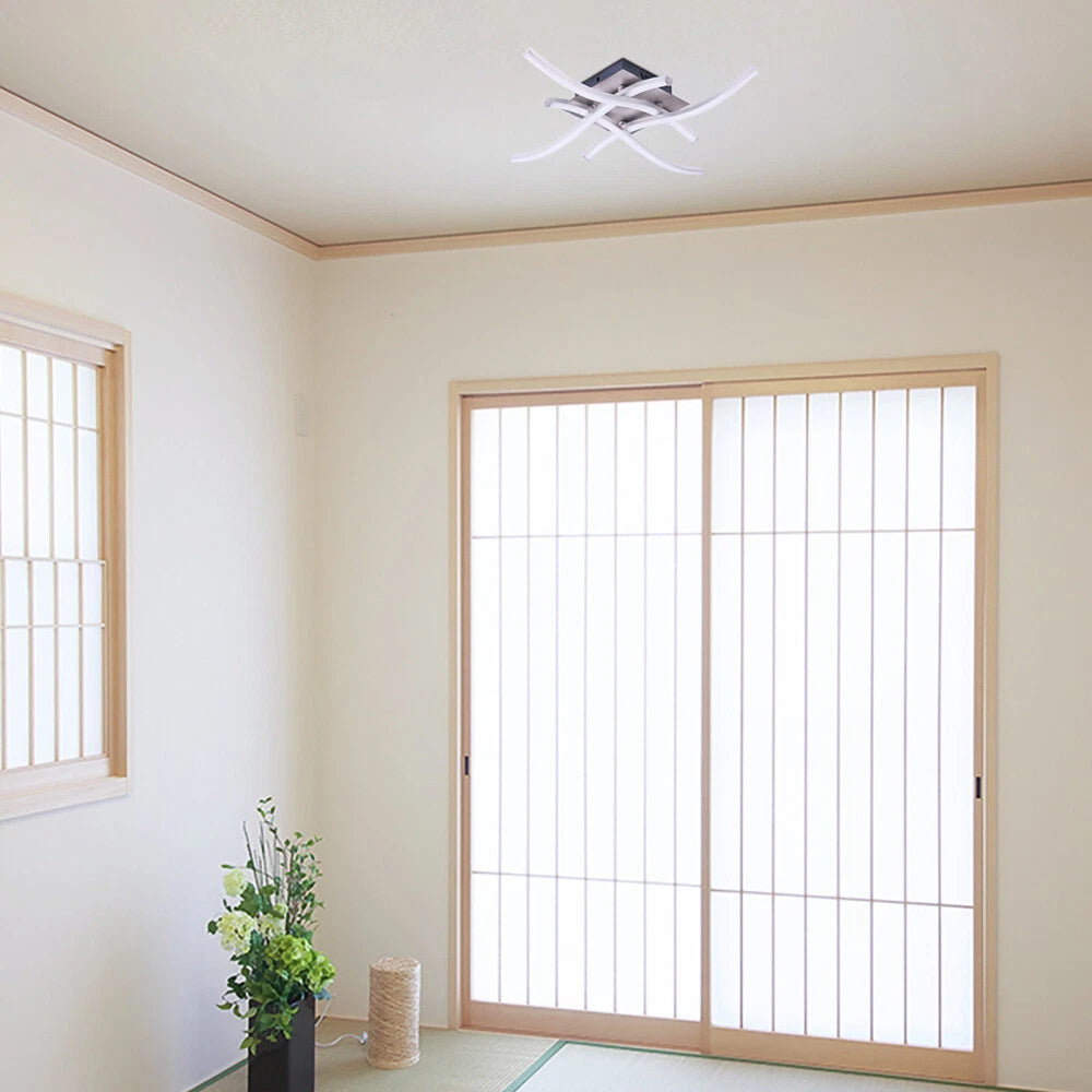 Amplificateur de plafond à LED dimmable avec télécommande Amplificateurs de plafond courbés Fixation LED